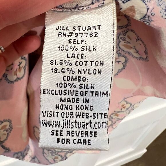 Jill Stuart Collection Size 2 Silk Lace Floral Dress Sleeveless Knee Length - Picture 12 of 14